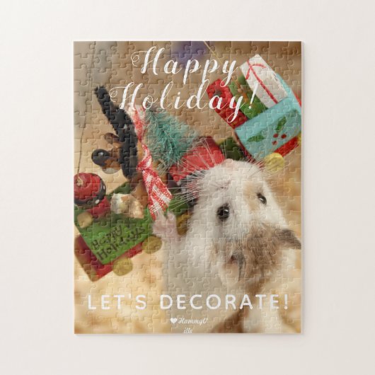 かわいいハムスタークリスマスの飾り ジグソーパズル (縦)