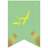 かわいいハムスターグリーンをテーマにした子どもの誕生日パーティー バンティングフラッグ (第3の旗)