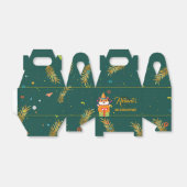 かわいいハムスターグリーンをテーマにした子どもの誕生日パーティー フェイバーボックス (折り畳みなし)