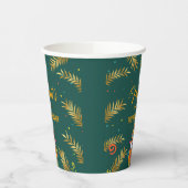 かわいいハムスターグリーンをテーマにした子どもの誕生日パーティー 紙コップ (左)