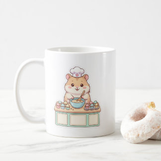 かわいいハムスターシェフのカップケーキコーヒーマグ コーヒーマグカップ