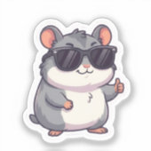 かわいいハムスターステッカー シール (正面)