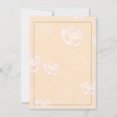 かわいいハムスターハートとフローラデザインバレンタイン サンキューカード (裏面)