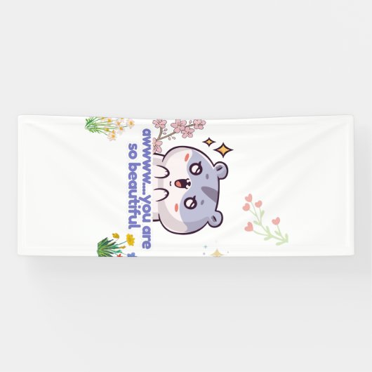 かわいいハムスターバナー 横断幕 (横)
