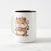 かわいいハムスターマグカップ ツートーンマグカップ (正面左)