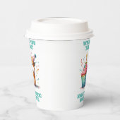 かわいいハムスターリフティングカップケーキハムスター誕生日 紙コップ (左)