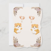 かわいいハムスター水彩赤ちゃんシャワー招待状 (裏面)