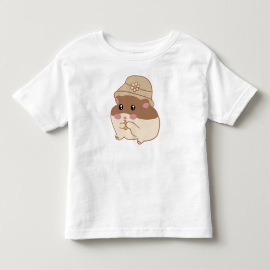 かわいいハムスター漫画スタイル トドラーTシャツ (正面)