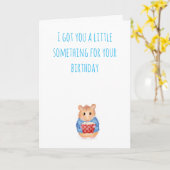 かわいいハムスター誕生日カード カード (黄色い花)