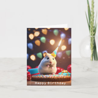 かわいいハムスター誕生日カード カード