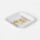 かわいいハムスター赤ちゃんシャワー ペーパープレート (傾斜あり)