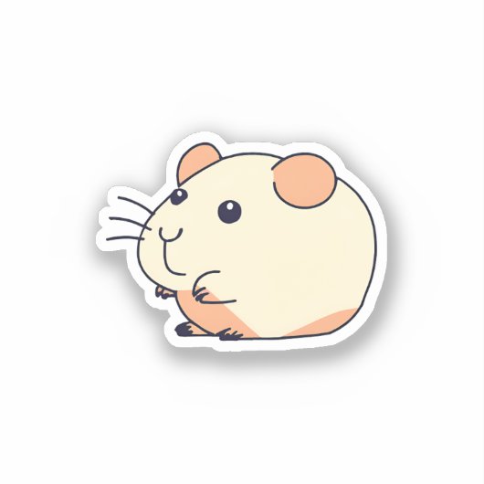 かわいいハムスター シール (正面)