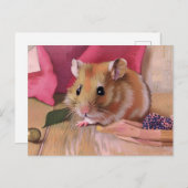 かわいいハムスター ポストカード (正面/裏面)
