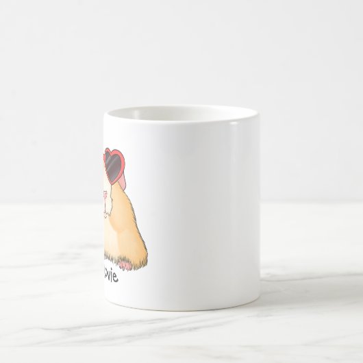 かわいいハムスター。映画ファン。ハムスター愛好家 コーヒーマグカップ (中央)