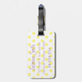 かわいいハメ飛んでいるドリ漫画イラストレーション ラゲッジタグ (裏面縦)