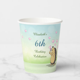 かわいいハリネズミさくらんぼブロッサム 紙コップ