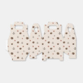 かわいいハリネズミとキノコの森のパターン フェイバーボックス (折り畳みなし)