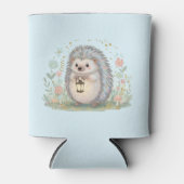 かわいいハリネズミとランタン 缶クーラー (正面)