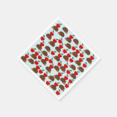 かわいいハリネズミとリンゴ紙ナプキンス スタンダードカクテルナプキン (角)