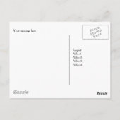 かわいいハリネズミと水彩の花のThank Youカード ポストカード (裏面)