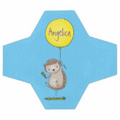 かわいいハリネズミと風船の漫画パターン サッカーボール (フラット)