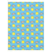 かわいいハリネズミと風船の漫画パターン テーブルクロス (正面)