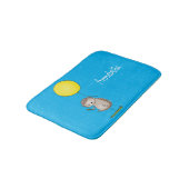 かわいいハリネズミと風船の漫画パターン バスマット (アングル)