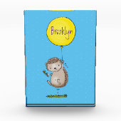 かわいいハリネズミと風船の漫画パターン フォトブロック (正面)