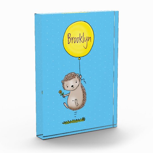 かわいいハリネズミと風船の漫画パターン フォトブロック (左)