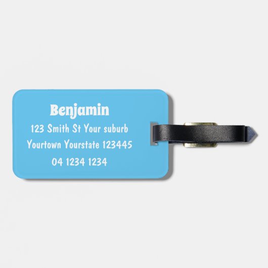 かわいいハリネズミと風船の漫画パターン ラゲッジタグ (裏面横)