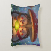 かわいいハリネズミのきのこクッション アクセントクッション (正面(垂直))