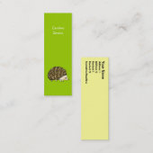 かわいいハリネズミのしおり スキニー名刺 (正面/裏面)