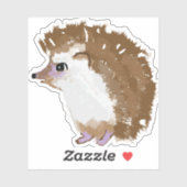 かわいいハリネズミのウォーターボトルのシール シール (シート)