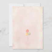 かわいいハリネズミのウッドランドボホガールの女の子1st誕生日 招待状 (裏面)