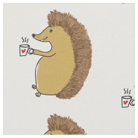 かわいいハリネズミのカスタムの生地 ファブリック (クローズアップ)