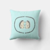 かわいいハリネズミのカップルの森林ソファの装飾用クッション クッション (裏面)