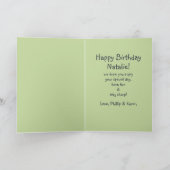 かわいいハリネズミのカップル絵を描フォレストの誕生日 カード (内部)