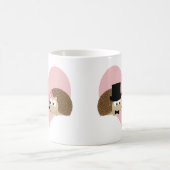 かわいいハリネズミのカップル コーヒーマグカップ (中央)