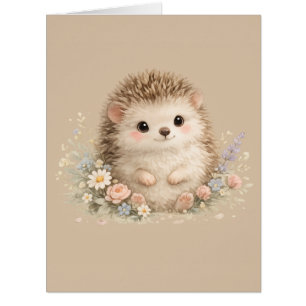 かわいいハリネズミのカントリーローズギフト