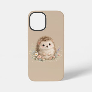 かわいいハリネズミのカントリーローズギフト iPhone 12 MINIケース