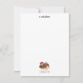 かわいいハリネズミのキノコと森の動物の子供部屋イラスト ノートカード (正面)