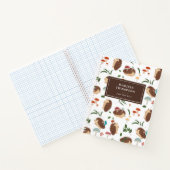 かわいいハリネズミのキノコ 森の動物 ノートブック (内部)