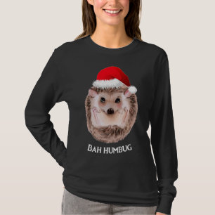 かわいいハリネズミのクリスマスサンタハットバフンバグ Tシャツ