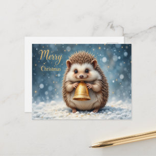 かわいいハリネズミのクリスマス 森のぬくもり ポストカード