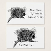 かわいいハリネズミのサンダー_コーブ (正面&裏面)