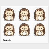 かわいいハリネズミのステッカー スクエアシール (シート)