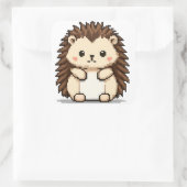 かわいいハリネズミのステッカー スクエアシール (バッグ)