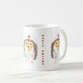かわいいハリネズミのナースのコーヒー・マグ コーヒーマグカップ (正面右)