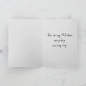 かわいいハリネズミのバレンタイン折りたたみグリーティングカード カード (内部)