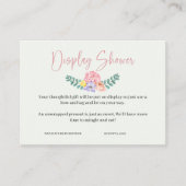 かわいいハリネズミのピンク動物の女の子ディスプレイシャワー エンクロージャーカード (正面)